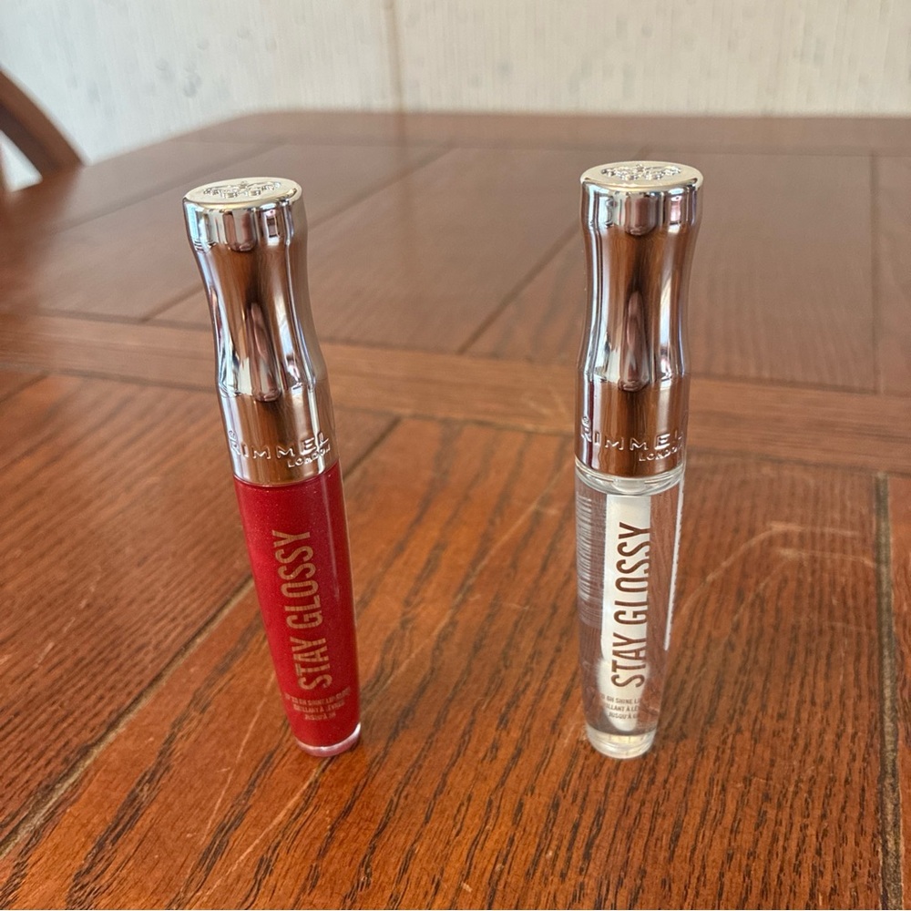 Rimmel Stay Glossy Lip Gloss - 400 Berry Bad, 820 Seduce Me 18oz-Lot Of 2